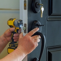 Home locksmith services, installing a lock